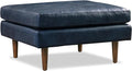 POLY & BARK Napa Ottoman in Full-Grain Semi-Aniline Italian Tanned Leather in by POLYBARK