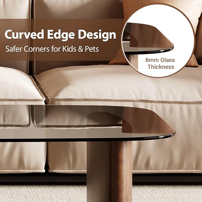 Modern Glass Coffee Table, Coffee Table - Image 3