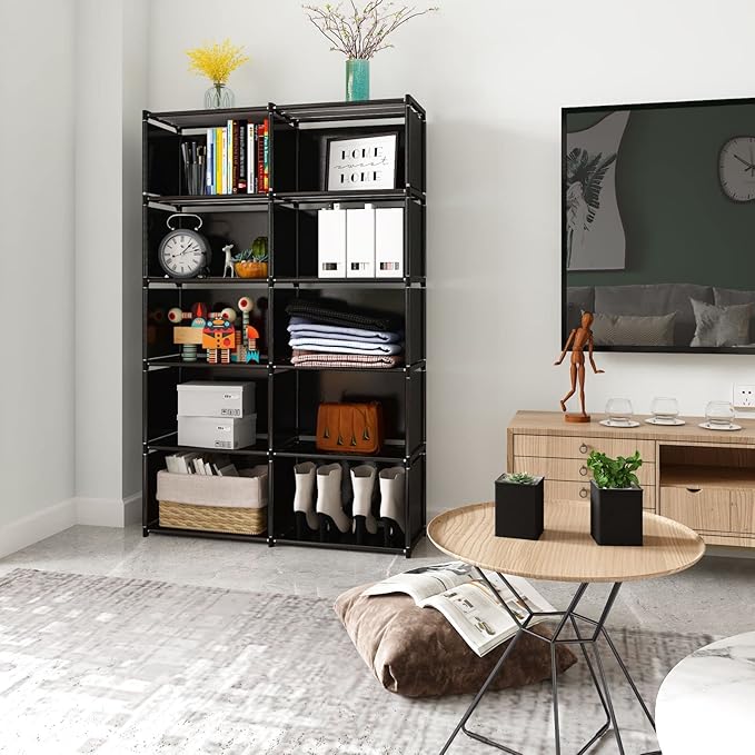 JIUYOTREE 6-Tiers Portable Bookshelf - Image 4