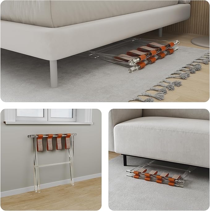 Sumerflos Acrylic Luggage Rack for Guest Room - Image 7