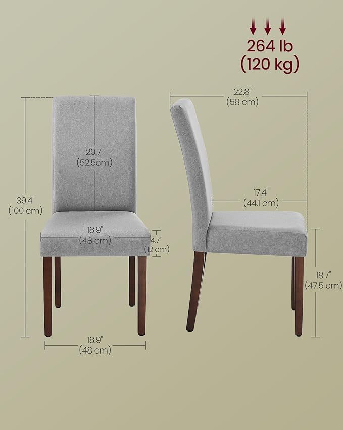 VASAGLE Dining Chairs, Parsons Chairs - Image 2