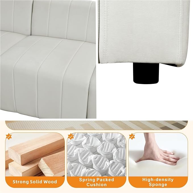 Loveseat Sofa, 67″ Comfy Cloud Couch - Image 5