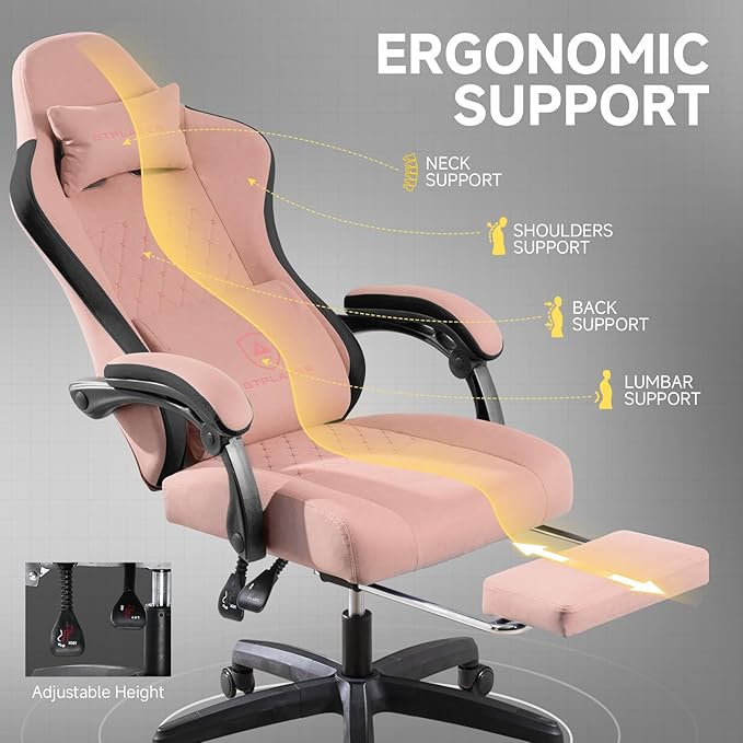 GTPLAYER Office Chair, Gaming Computer Desk Fabric Chair - Image 5
