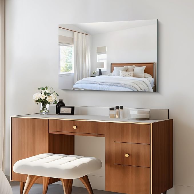 Frameless Mirror, 24x36 Inch Bathroom Mirror - Image 2