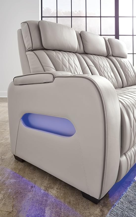 Signature Design by Ashley Boyington Contemporary Leather Match Power Reclining - Image 2
