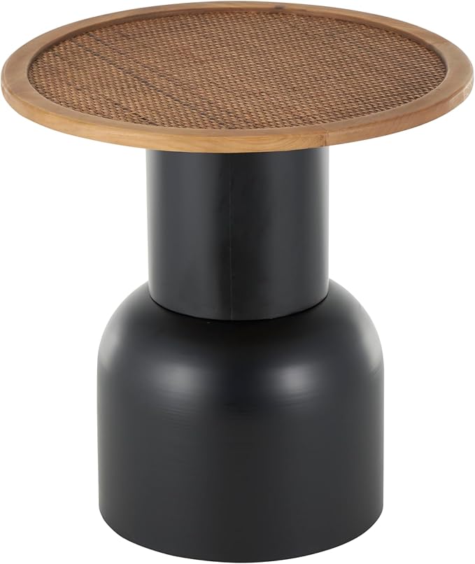 Deco 79 Metal Handmade Side End Accent Table Pedestal End Table - Image 6