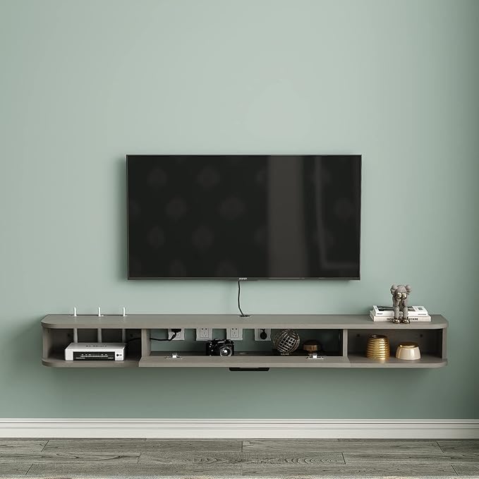 Pmnianhua Floating TV Stand, Floating TV Shelf - Image 3