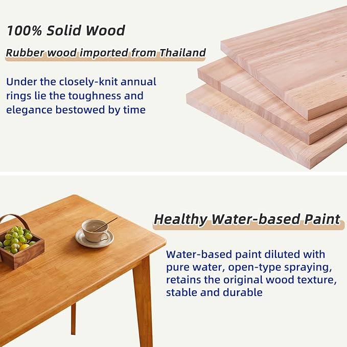 Wood Writing Desk with Drawer and Hanging Rod, Small Computer Desk Table - Image 7