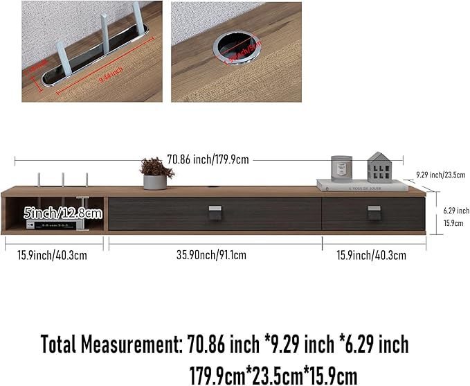 Pmnianhua Floating TV Shelf - Image 5