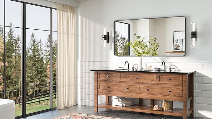 TETOTE Black Mirror 48 x 24 Vanity Mirrors - Image 8