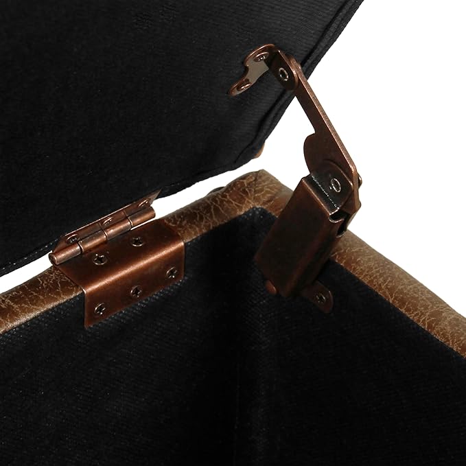 Homepop Home Decor | K2380-YDQY-2 | Luxury Large Faux Leather Square Storage - Image 7