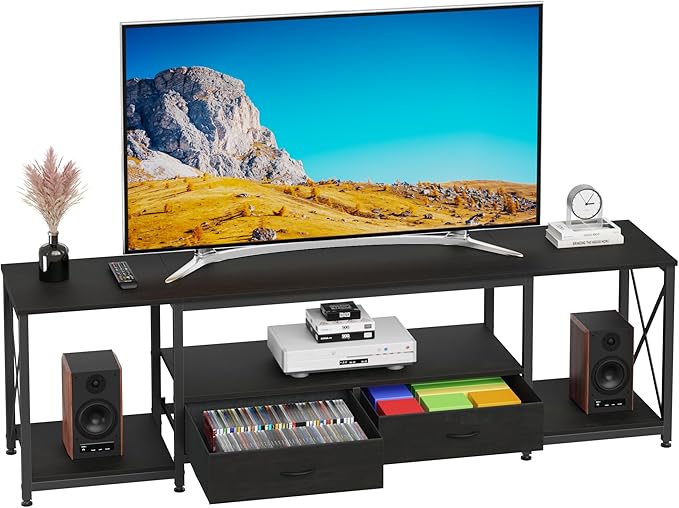 TV Stand with Fabric Drawers for 75 80 Inches TV - Image 8