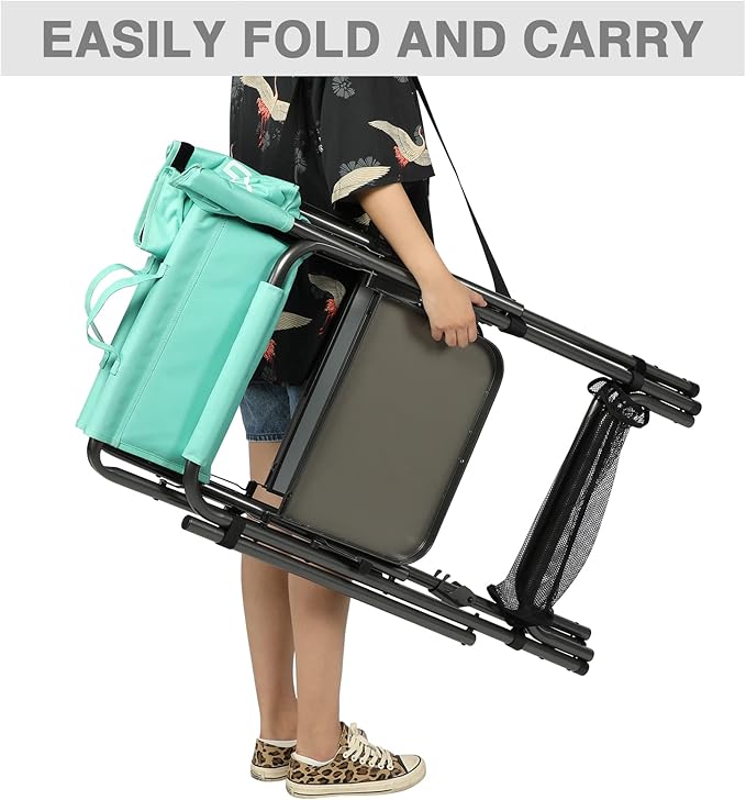EVER ADVANCED 31" Tall Portable Makeup Artist Chair - Image 7