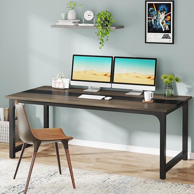 Tribesigns Modern Computer Desk, 70.8 x 31.5 inch Large Office Desk Computer - Image 9
