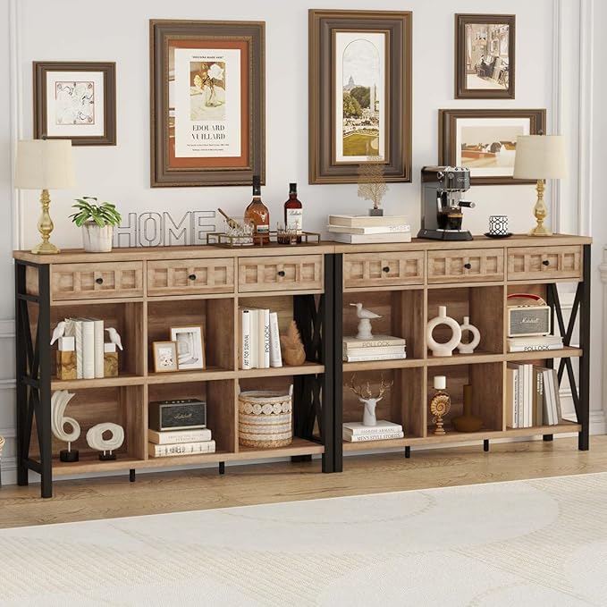 FATORRI Rustic 6 Cube Storage Organizer Shelf - Image 7