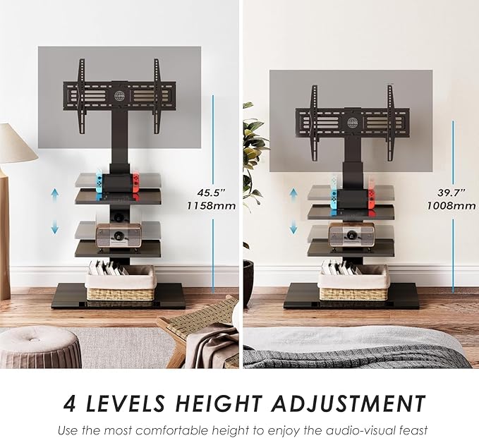 FITUEYES Iron Base Universal Floor TV Stand - Image 3