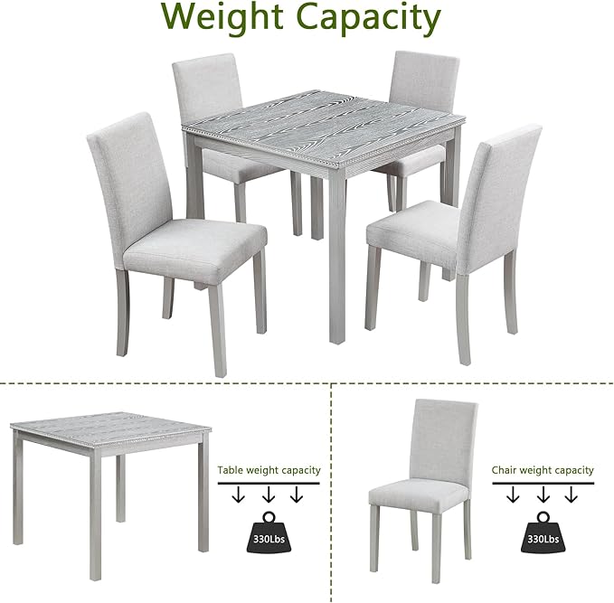 Ball & Cast 5 Piece Dining Table Set, Kitchen Table Set - Image 8