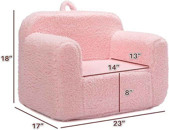 ALIMORDEN Kids Ultra-Soft Snuggle Foam Filled Chair, Toddler Cuddly Sherpa - Image 3