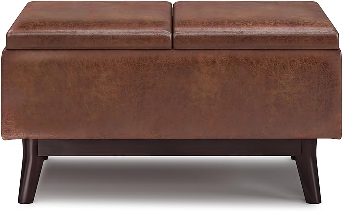 SIMPLIHOME Owen 34 inch Wide Mid Century Modern Rectangle Tray Top Small Coffee - Image 5