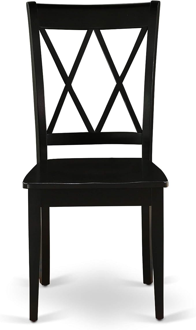 East West Furniture DLCL5-BLK-W 5 Piece Dining Table Set - Image 8