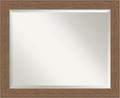 Amanti Art Brown Wall Mirror 27x33 Alta Medium Brown Rectangle Bathroom Mirror by AmantiArt