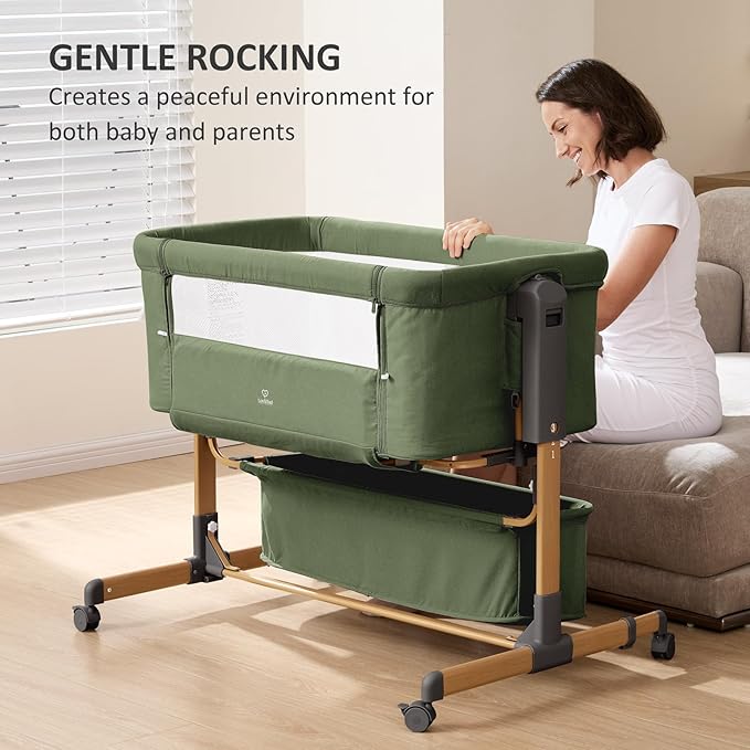 3 in 1 Baby Bassinet, Rocking Bassinet, Bedside Bassinet, 6-Height Adjustable - Image 7