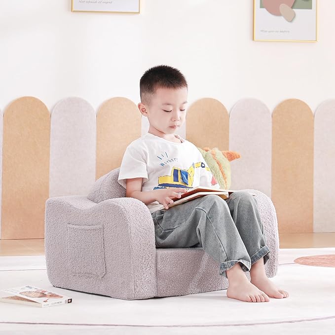 Tiita Kids Sofa, 2-in-1 Kid Sofa Chair, Convertible Chirldren Couch to Lounger - Image 2