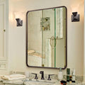ANDY STAR 28x36 INCH Bronze Bathroom Mirror, Rounded Rectangle Oil Rubbed by ANDYSTAR