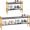 STORAGE MANIAC Expandable Shoe Rack, 8 Pairs Stackable Small Shoe Rack by STORAGEMANIAC
