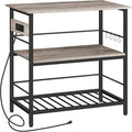 HOOBRO Kitchen Island with Storage, Kitchen Island Table with Power Outlet by HOOBRO