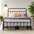 Queen Bed Frame-Classic Metal Platform Bed Frame Mattress Foundation by CLIBFENG