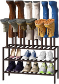 Boot Rack, Bamboo Wood Shoe Shelf Storage Organizer by VIEWCARE