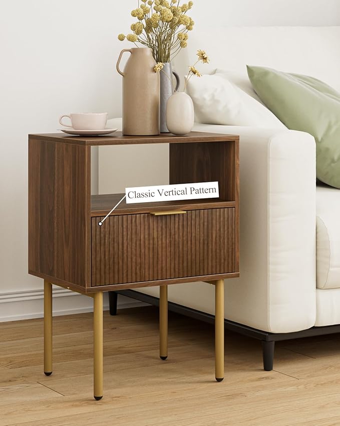 Masupu Night Stand, Mid-Century Modern Bedside Table - Image 6
