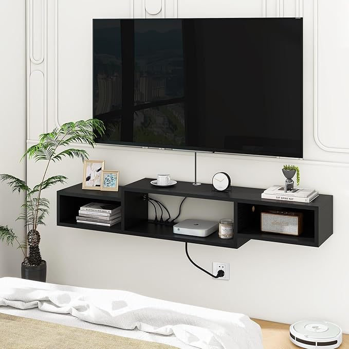 IBUYKE 59" Floating TV Stand Wall Mounted - Image 2