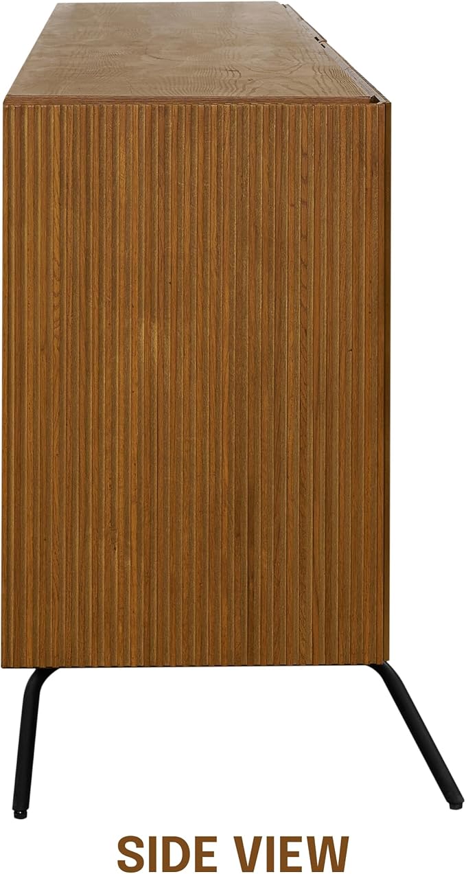 NTC Veil Modern Sideboard with 4 Doors, Buffet Cabinet with Vertical Groove - Image 7