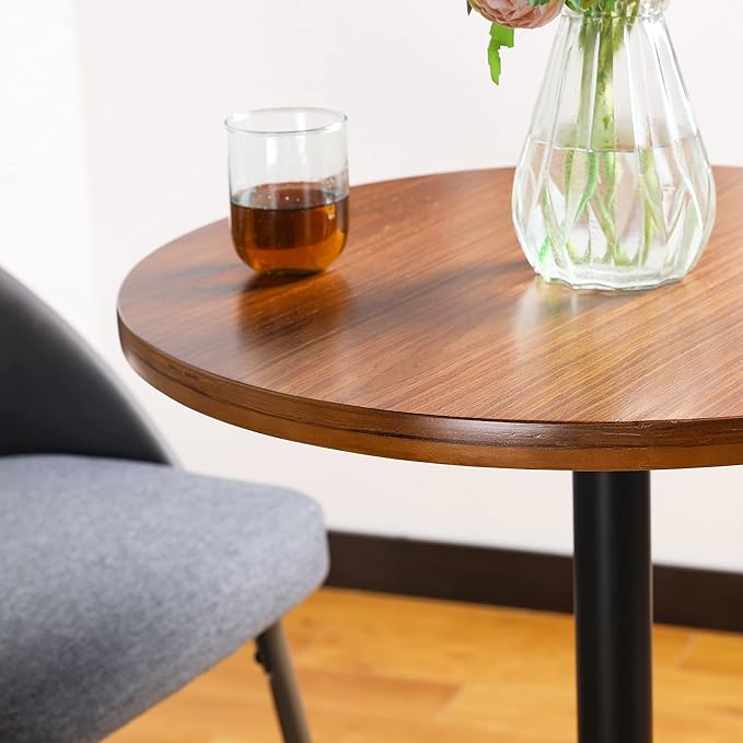 Glitzhome 39.5" H Round Pub Bistro Table, Round Bar Table Wood Top - Image 5