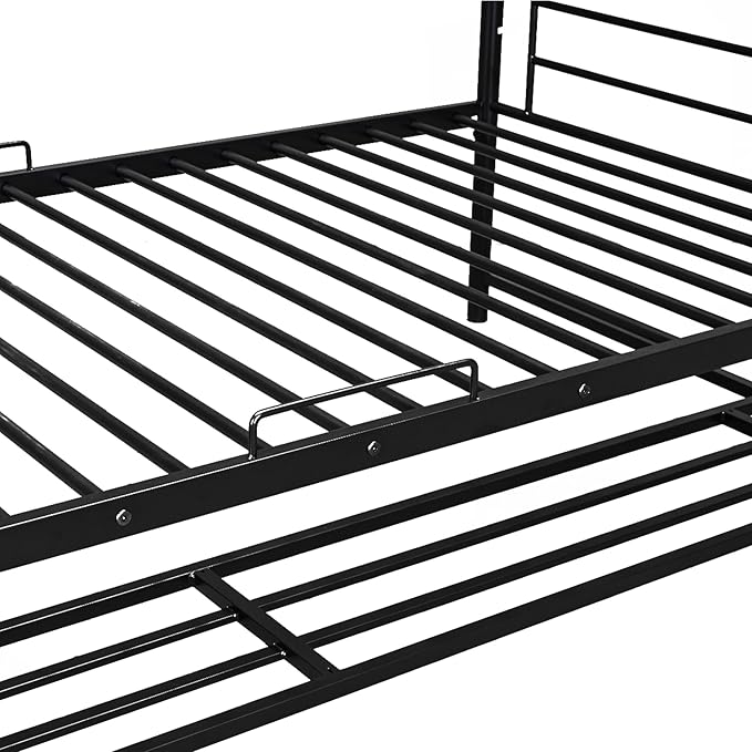 Twin Over Twin Metal Bunk Bed - Image 6