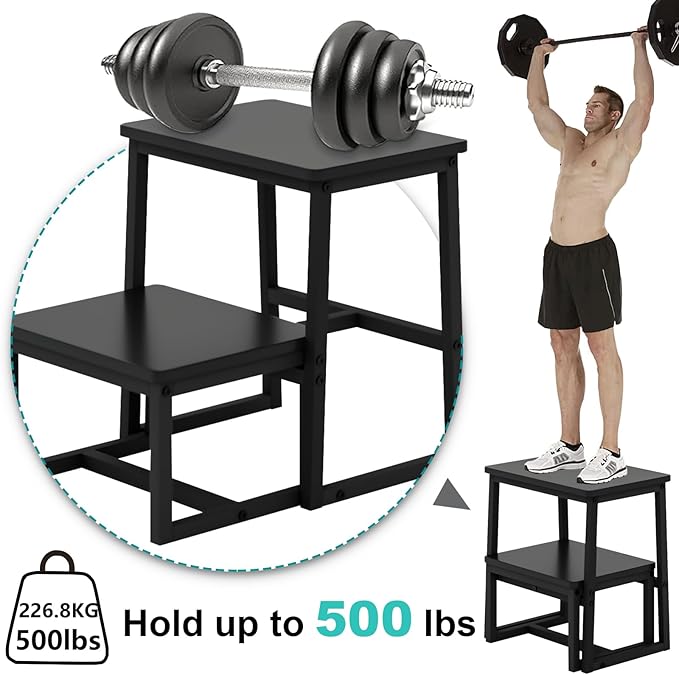 Step Stool for Adults, Holds up to 500Lb, 3 in1 Heavy Duty Sturdy Two Step - Image 3