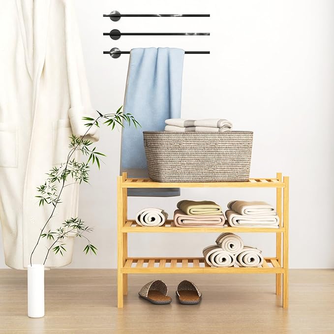 Shoe Rack 3-Tier Organizer-Stackable Storage Shelf - Image 2