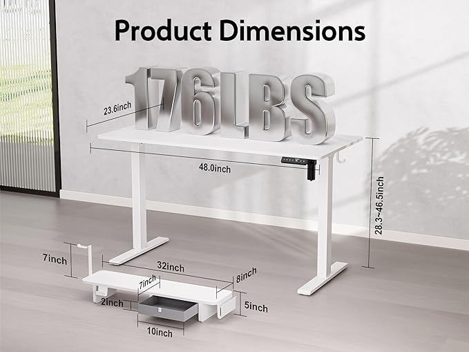 48x24 Inches Electric Standing Desk - Image 3