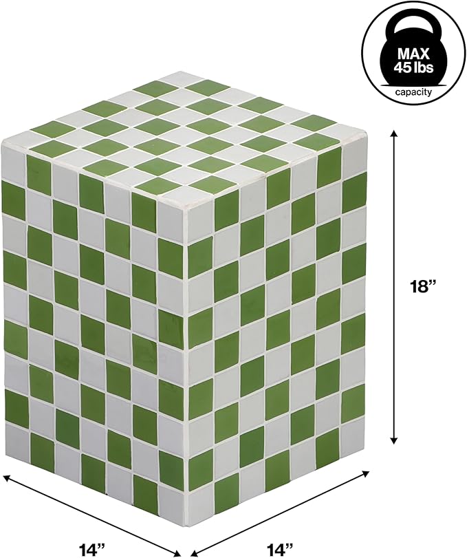 JONATHAN Y END2000J Callista 18" Modern Bohemian Ceramic Tiled Rectangle End - Image 3