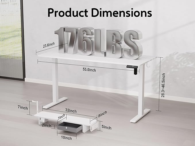 55x24 Inches Electric Standing Desk - Image 3
