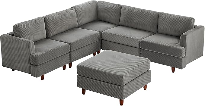127.5" L/U-Shaped Sectional Couch - Image 6