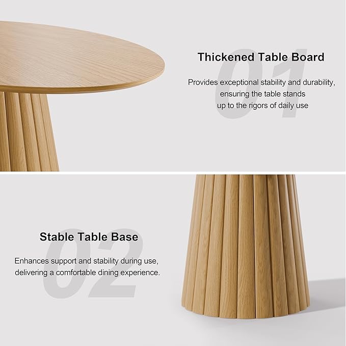 Casaphoria 67" Oval Dining Table, Modern Wood Kitchen Table - Image 5