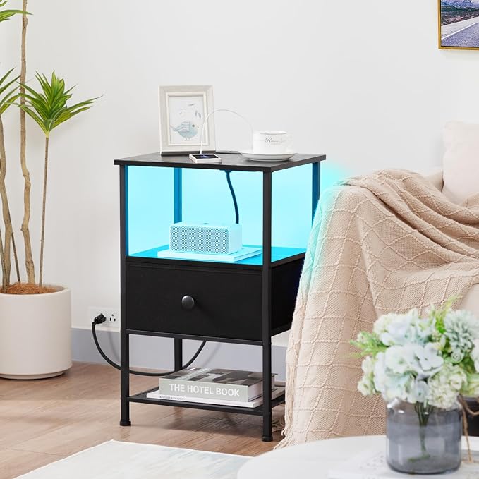 Night Stand Set 2, LED Nightstand - Image 2