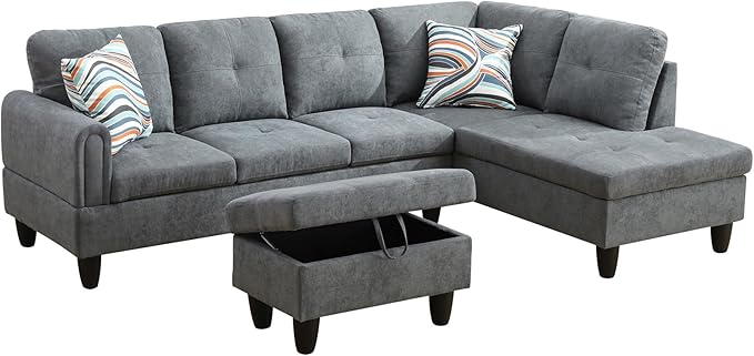 97" Oversized Sectional Couch, L Shaped Couch - Image 7