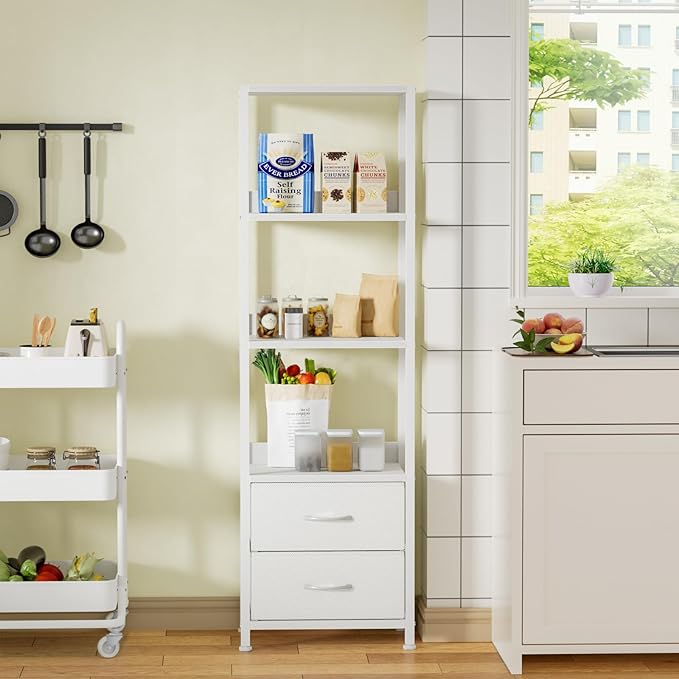 Furnulem 4-Tier Corner Shelf, Bookshelf - Image 8
