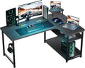 GTRACING L Shaped Gaming Desk, Carbon Fiber Style Computer Desk Compatible by GtracingDirect