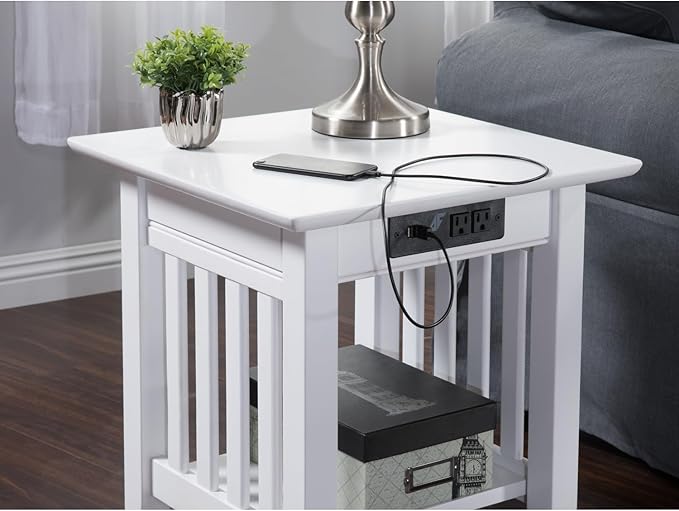 AFI, Mission End Table with Charging Station - Image 4