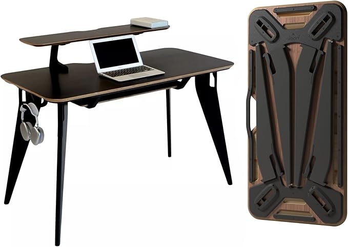 HOEK Student Desk Bundle, 47.5" x 23", Collapsible Dorm or Home Study Desk by HoekHome